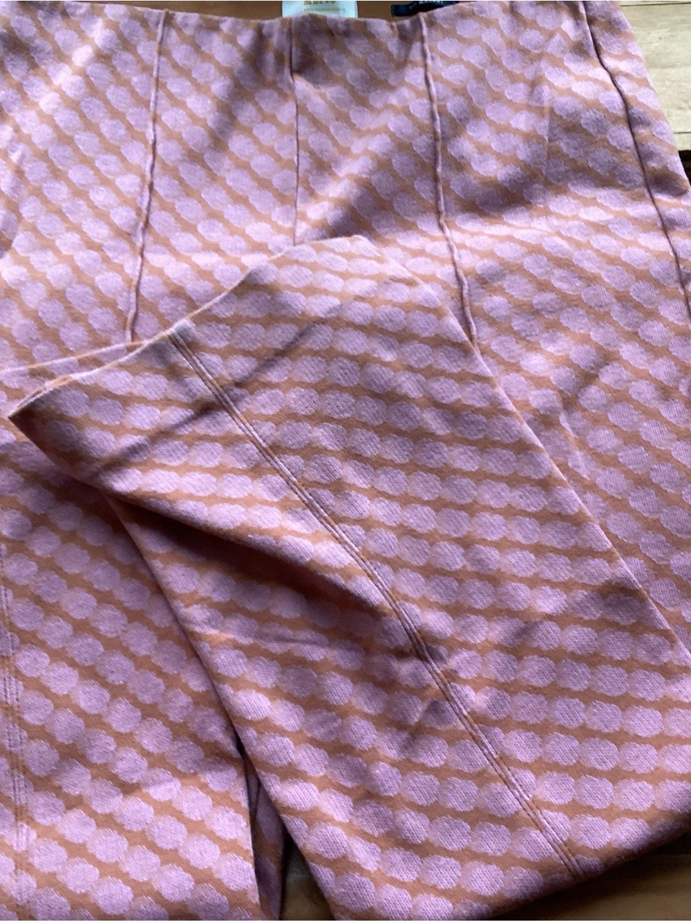 Maeve Women’s Dress Pants Pink/Brown Geometric Flat Front Size M # 471
